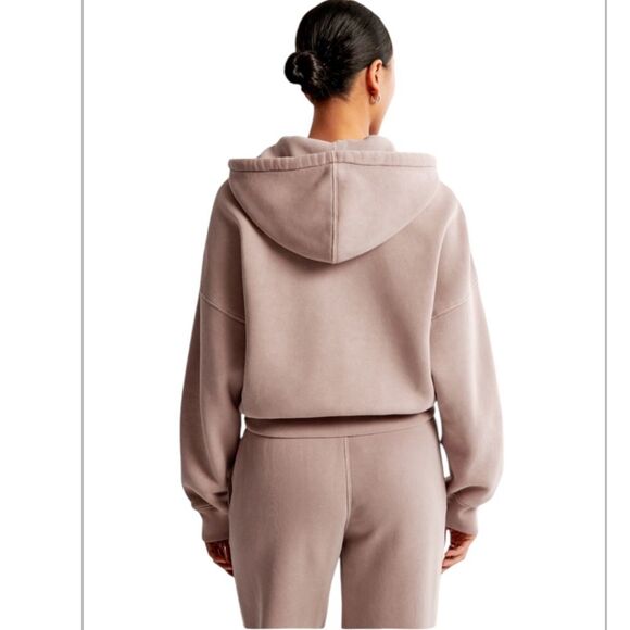 ABERCROMBIE‎ & FITCH Essential Ribbed Sunday Hooded Full Zip, Size XSMALL - Picture 2 of 14
